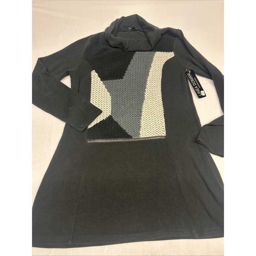 LINEA DOMANI Multicolor Long Sleeve Tunic Sweater Dress Women's New